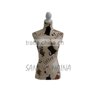 coffee time printing elastic fabric Female Mannequin