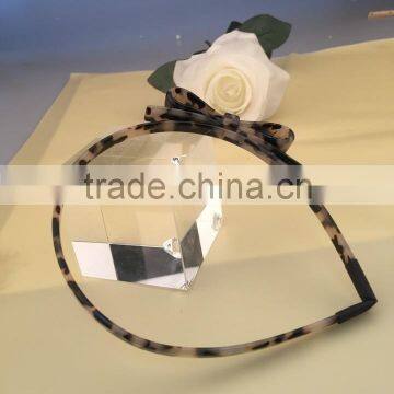 Eco-friendly Cellulose Acetate Bow Headband Customize Fancy Hand Band With Round Pearl Decorative for Ladies Girls Career Women photo-2