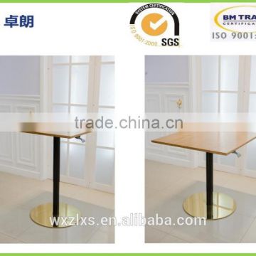 Lifting coffee table in restaurant by hydraulic