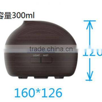 Ultrasonic wholesale electric wooden aroma essential oil diffuser humidifier with 7 color light and timer,300ml, two mist mode