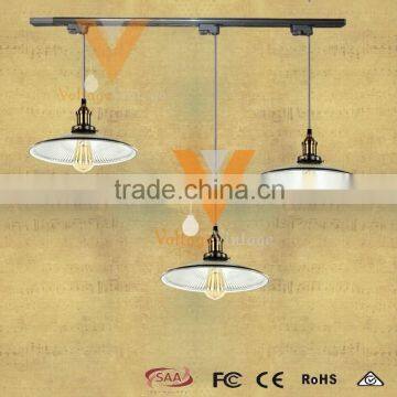 Manufacturer's Premium Ribbed Glass Pendant Lamp Modern Filament Style Track Light Decoration Hanging Lamp