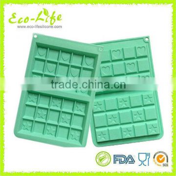 2 cavity small Silicone Waffle Cookie Mold, Cake Chocolate Mold, Silicone Ice Cube Tray