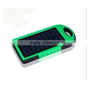2016 Hotsale Waterproof Solar Power Bank 5000mAh, Portable Solar Charger photo-2