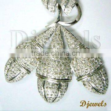 White Gold Pendant,Pendant,14K Gold Diamond Jewelry