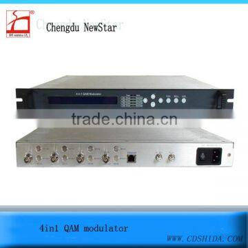 4in1 QAM modulator DVB digital headend hdmi to rf modulator