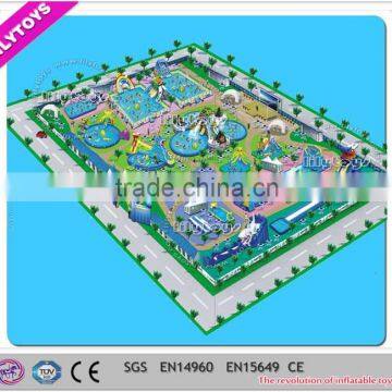 Standard design giant inflatable ground park, inflatable amusment park, water park equipment