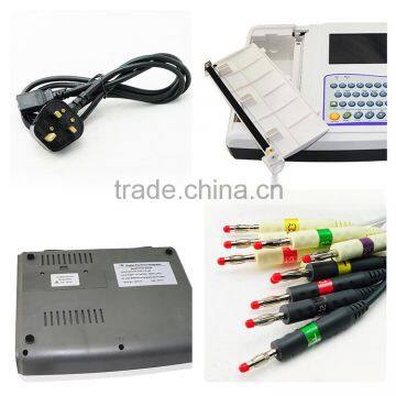 CE &ISO13485 OEM 18 Months Warranty 7 Inch Color LCD Digital 12-channel Electrocardiograph photo-5