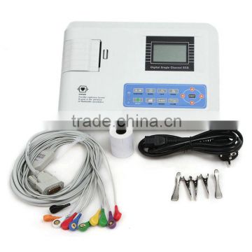 Resting 12 lead one channel Electrocardiograph ECG/EKG Machine EKG-901-2 CE ISO approved