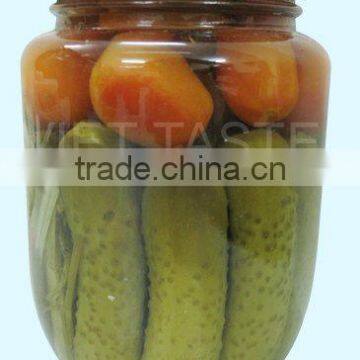 Assorted Baby Cucumber & Tomato in jar