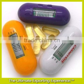 Multi-function pedometer type pills,promotional gift pedometer,multi-function pill pedometer digital pedometer