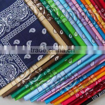 Hot 100% Cotton 22x22" Double Sided Printing Head Wrap Scarf Wristband Bandanas photo-5