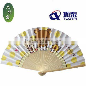 hot sale paper bamboo fan paper fan