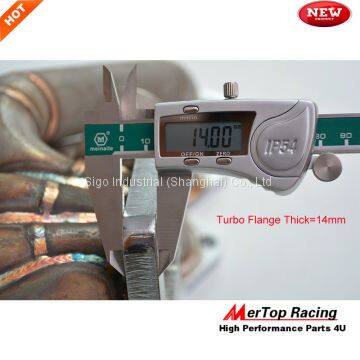 Mertop 3mm Thick Schedule 40 T4 Supra 2JZGTE 2JZ-GTE 2JZ GTE Equal Length T4 Turbo Manifold +44mm V Band Wastegate photo-4
