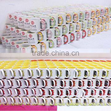 11oz Low Price Color Changed Rim Handle Coated Mug photo-3