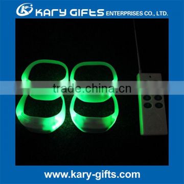 Silicone bright remote radio controlled led wristband light