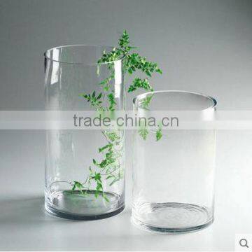 Simple Cheap Tall Home Wedding Decor Cylinder Flower Glass Vase photo-2