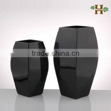 Hand Made Black Art Fashion Glass Vase for Home Decoration