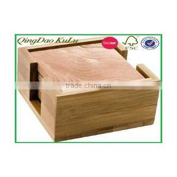 new product wooden cup coaster holder for sale