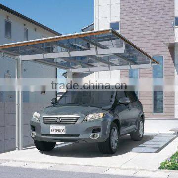 outdoor canopy metal roof with polycarbonate brown sheet