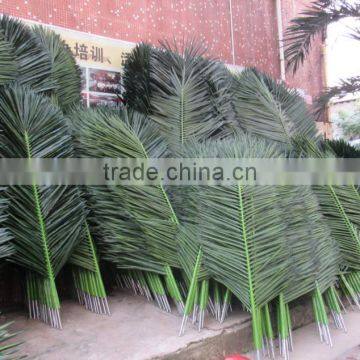 SJ12001118 Plastic palm tree leaves factory wholesale