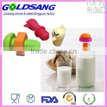 Red Black Green Showbird Silicone Bird Wine Saver Bottle Stoppers photo-5