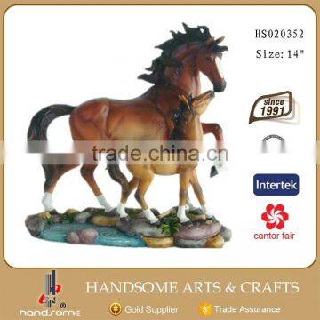 14 Inch Resin Craft Home Decoration Lifelike Animal Horse Statue photo-2