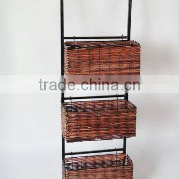 Over the Door Convenient 3 Tiers Metal Hanging Storage Basket photo-3