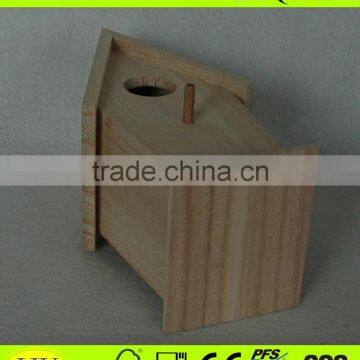 House Shape Unfinished Wooden Bird House,bird Cage,bird Feeder photo-4