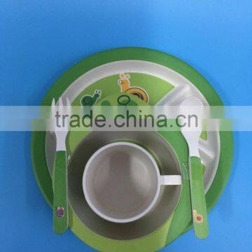 HOT SALE ECOFRIENDLY BAMBOO FIBER CHILD DINNER SET photo-2