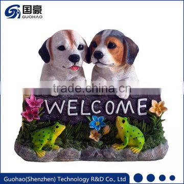 Impressive Adorable welcome dog garden statues