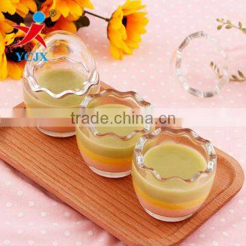 WHOLESALE CLEAR LITTLE EGG BOTTLE / GLASS EGG PUDDING BOTTLE