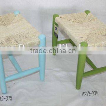 Rush Seat Rattan Stools