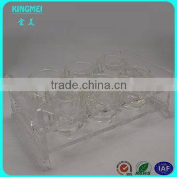 Wholesale Customized Clear Acrylic Gift Box for Wine Glasses Cup Display Stand Cheap