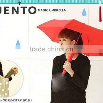 portable red sky blue black khaki color bottle shape magic umbrella