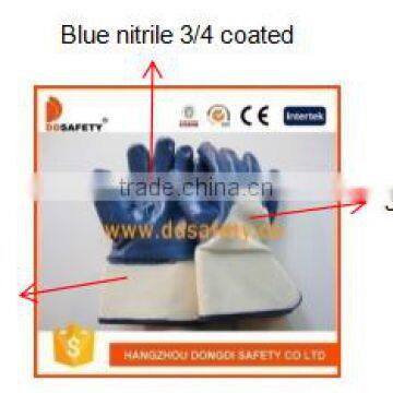 DDSAFETY Hot Sale Heavy Duty Oil Proof Nitrile Gloves With Jersey Liner photo-3