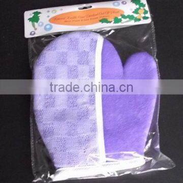Hot Selling Natural Loofah Bath Gloves for Bath Spa and Shower