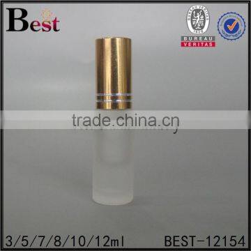 cosmrtics 5ml 10ml small roll on bottle frosted perfume tube glass roll bottle vial with gold cap alibaba china