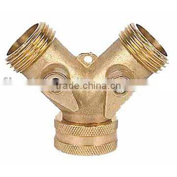 Brass Y connector with Valve