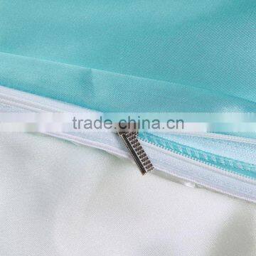 2016 Hot Silk Quilt White And Blue Satin Sheets Bed Linen Cotton Solid Satin Duvet Cover Set 4Pcs Of Bedding Sets. photo-4