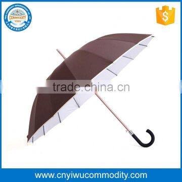 top quality Windproof double layer straight golf umbrella rain and sun umbrella