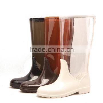 Women Waterproof Transparent New Design Unique Summer Spring Tall Knee High Boots photo-3