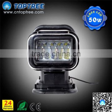 50w vehicle boat led searchlight remote control 360 degree