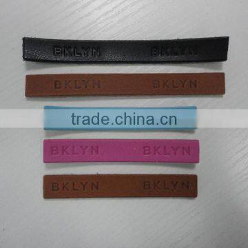 China high quality custom embossed garment leather labels and patches for apparel