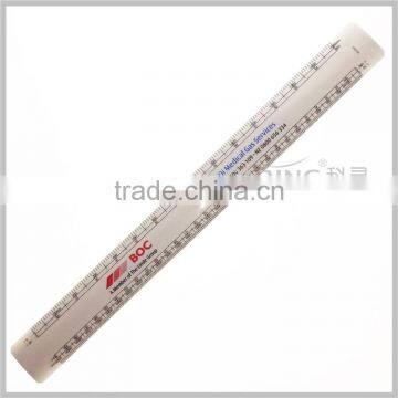 Durable Plastic Glossy Surface Flat Oval Scale Ruler ( 30cm & 15cm ) With Different Proportions photo-6