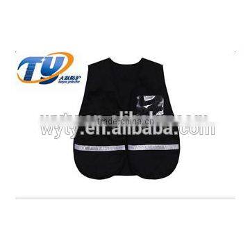 hi vis vest reflective black mesh vest