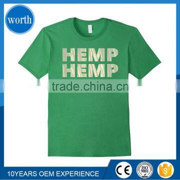 T shirt hemp printing OEM customized