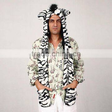 Zebra Animal Hat With Long Scarf Gloves Paws