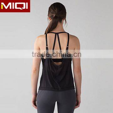 New design women tank top with low MOQ yoga loose tank top for women gym wear