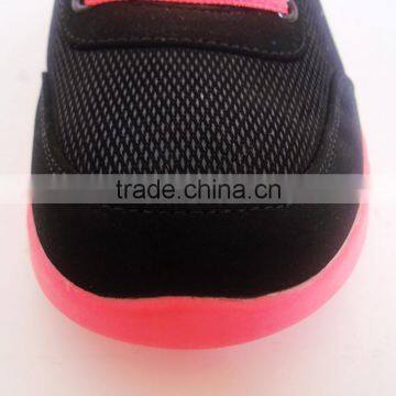 2017 Black Mesh Upper PU Pink Outsole Shoes Women Sport photo-4
