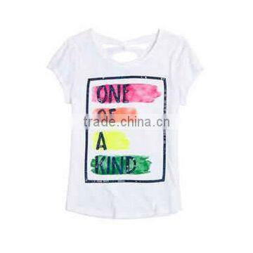 Girl's comfortable cotton short sleeve T-shirt